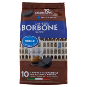 Caffè Borbone Miscela Nobile Capsule Compatibili Lavazza* A Modo Mio* Ad Uso Domestico 10 x 7,2 g