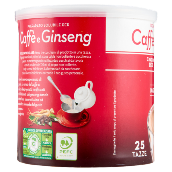 Crastan Preparato Solubile per Caffè e Ginseng da Zuccherare 200 g