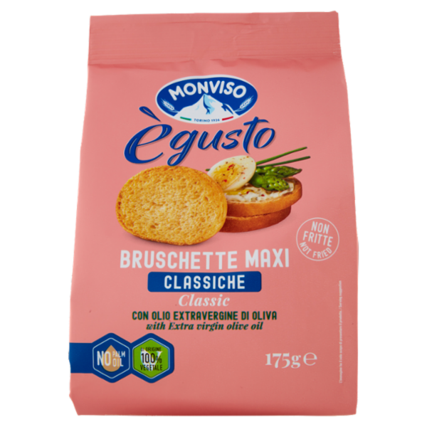 Monviso ègusto Bruschette Maxi Classiche con Olio Extravergine di Oliva 175 g
