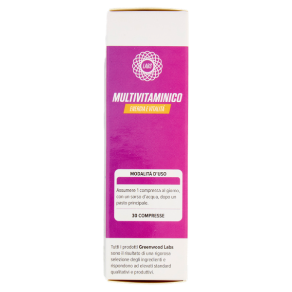 Greenwood Labs Multivitaminico Energia e Vitalità 30 Compresse 36 g