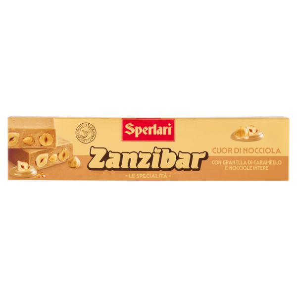 Sperlari Zanzibar le Specialità Cuor di Nocciola con Granella di Caramello e Nocciole Intere 200 g