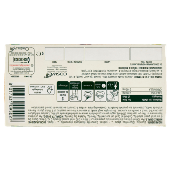 L'Angelica Le Tisane Sollievo Stomaco Active 18 Filtri 27,9 g