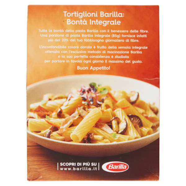 Barilla Pasta Integrale Tortiglioni 100% grano italiano 500 g