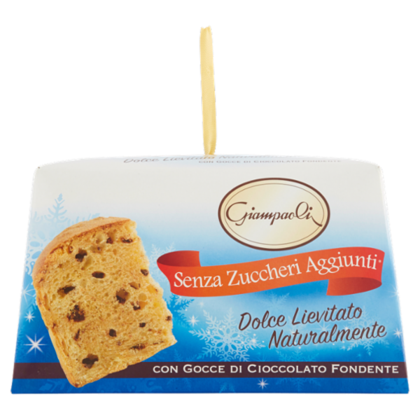 Giampaoli Senza Zuccheri Aggiunti Dolce Lievitato Naturalmente con Gocce di Cioccolato Fondente 600g