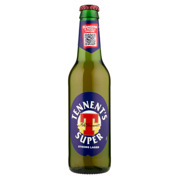 TENNENT'S SUPER Birra strong lager doppio malto bottiglia 24x35,5cl