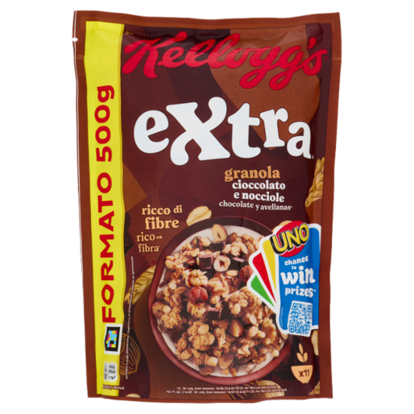 Kellogg's extra granola cioccolato e nocciole 500 g