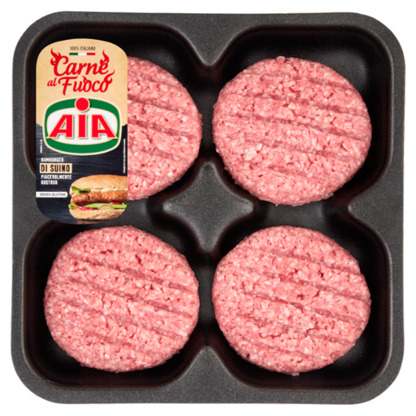 Aia Carne al Fuoco Hamburger di Suino 0,600 kg