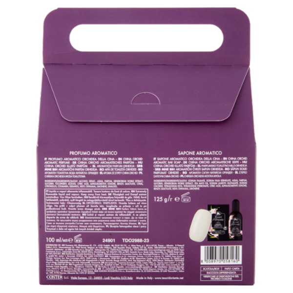 Tesori d'Oriente Orchidea della Cina Profumo Aromatico 100 ml + Sapone Aromatico 125 g