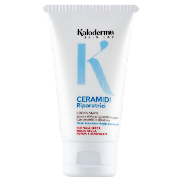 Kaloderma Ceramidi Riparatrici Crema Mani per Pelle Secca, Molto Secca, Ruvida e Screpolata 75 ml
