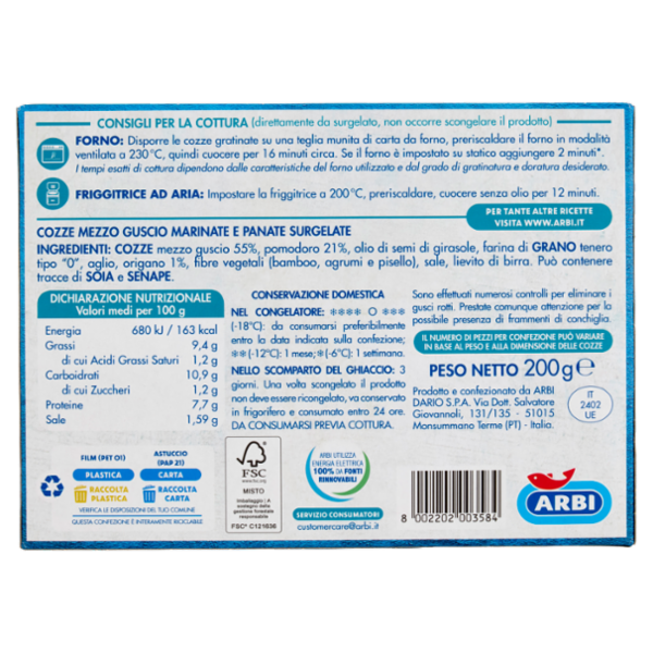 Arbi Cozze Gratinate 200 g