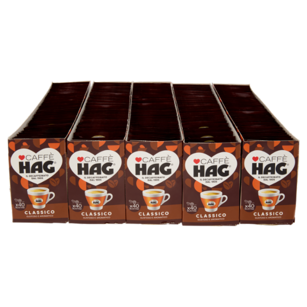 Caffè HAG Bar 200 bustine di caffè macinato decaffeinato 1,3 kg