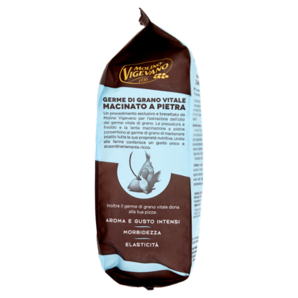 Molino Vigevano Farine Professionali Vesuvio Farina Tipo 0 con Germe di Grano Macinato a Pietra 500g
