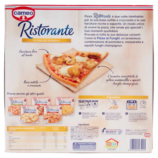 cameo Ristorante Pizza ai Funghi 365 g