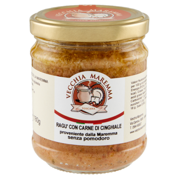 Vecchia Maremma Ragù con Carne di Cinghiale senza pomodoro 180 g