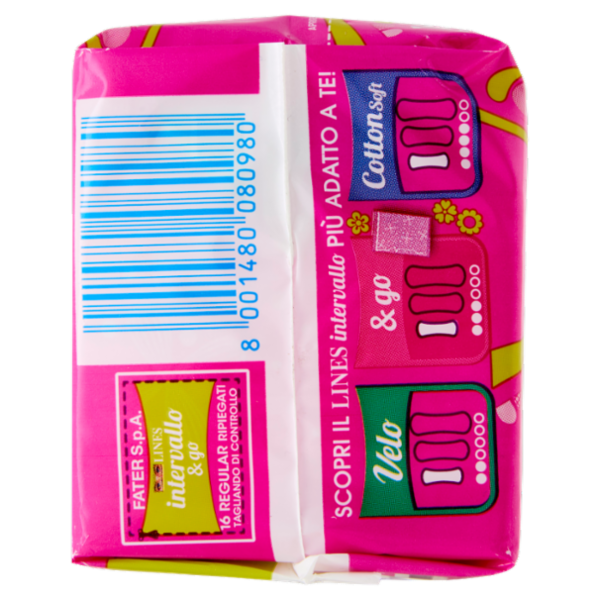 Lines intervallo & go Fresh Regular proteggislip ripiegati 16 pz