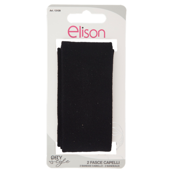 elison City Style Fasce Capelli Classic Black 2 pz