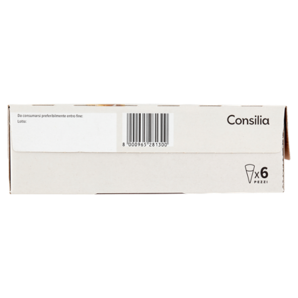 Consilia 6 Coni di Gelato Panna e Cioccolato 450 g