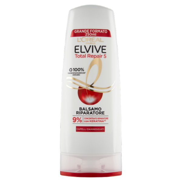L'Oréal Paris Balsamo Elvive Total Repair 5, Per Capelli Danneggiati 250 ml