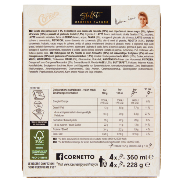 Cornetto Algida Stellati Martina Caruso 4 x 57 g
