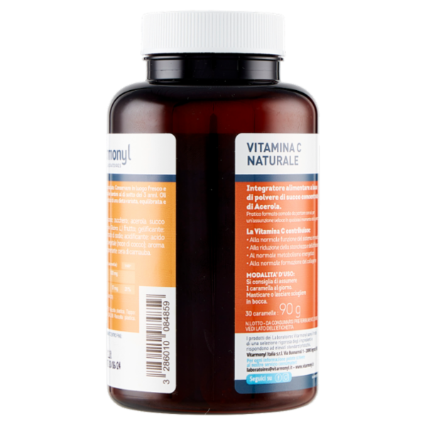 Laboratoires Vitarmonyl Gummies Vitamina C Naturale 30 Gummies 90 g