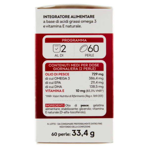 Laboratoires Vitarmonyl Omega 3 + Vitamina E 60 Perle 33,4 g