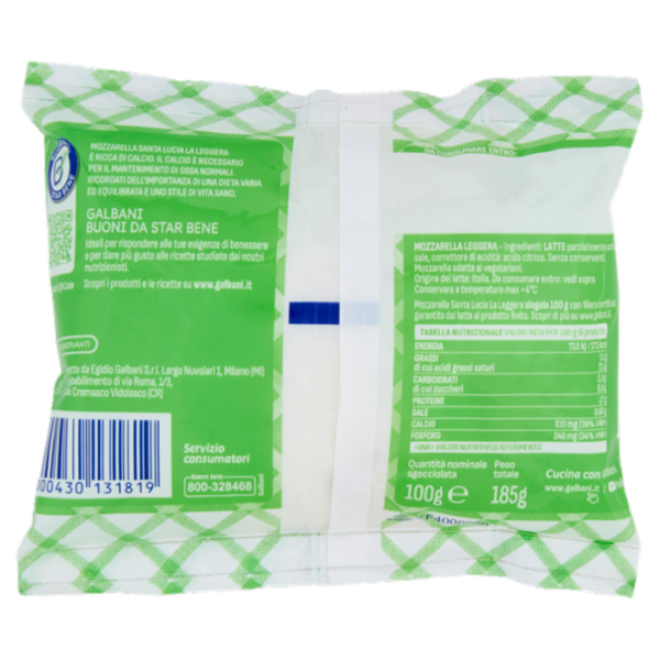 Galbani Santa Lucia la Leggera Mozzarella 100 g