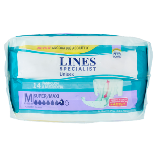 Lines Specialist Unisex Pannoloni a Mutandina M Super/Maxi 14 pz