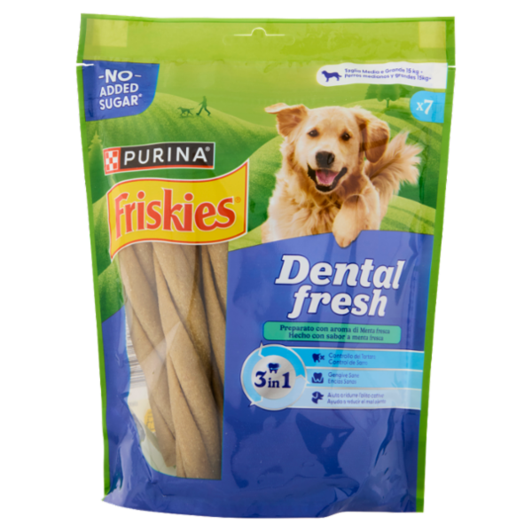 PURINA FRISKIES Dental Fresh aroma alla menta Medium-Large 180g