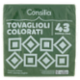 Consilia Tovaglioli 2 Veli 33x33 cm Blu/Verde 43 pezzi