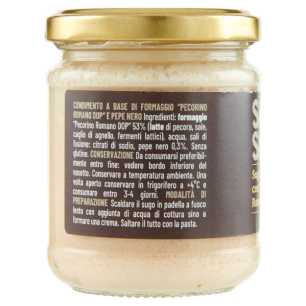 Selex Saper di Sapori Sugo Cacio e Pepe con Pecorino Romano D.O.P. 180 g