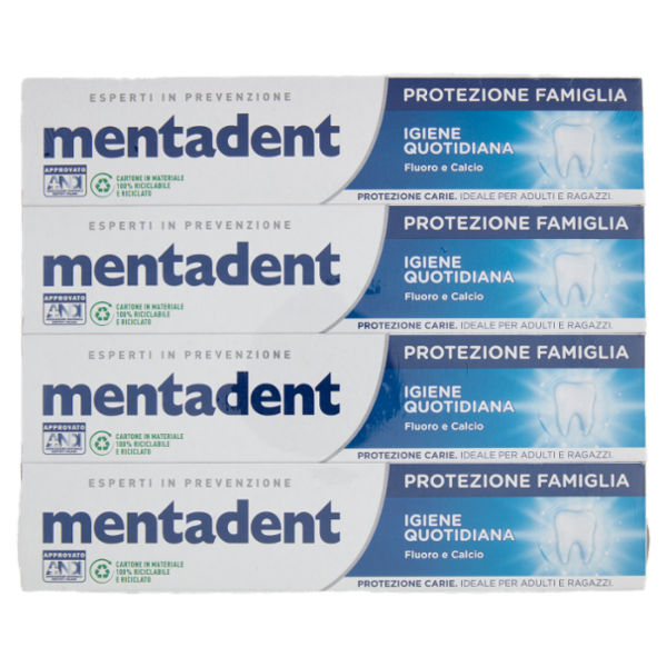 Mentadent Protezione Famiglia Igiene Quotidiana 4 x 75 ml