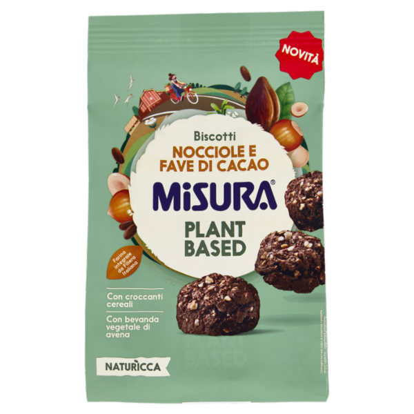 Misura Naturìcca Biscotti Nocciole e Fave di Cacao Plant Based 260 g