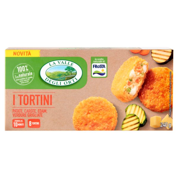La Valle Degli Orti i Tortini Patate, Carote, Edam, Verdure Grigliate 8 Tortini 240 g