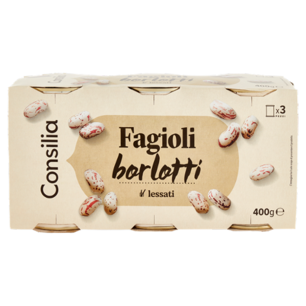Consilia Fagioli Borlotti Lessati 3 x 400 g