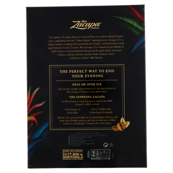 Ron Zacapa 23 Solera Gran Riserva 700 ml + 2 bicchieri