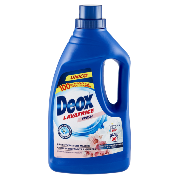 Deox Lavatrice Fresh Profumo di Fiori Bianchi e di Pesco, 30 lav, 1500 ml