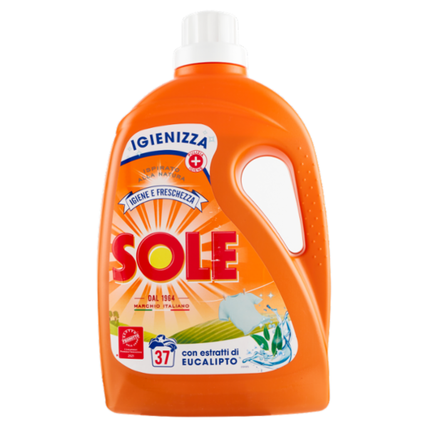 Sole Detersivo lavatrice Igiene e Freschezza 37 lavaggi 1,85 L