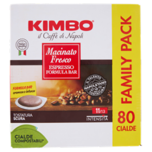 Kimbo Macinato Fresco Espresso Formula Bar 80 Cialde Compostabili* 584 g