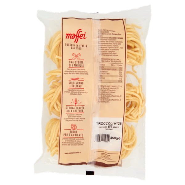 maffei Pasta Fresca di Semola di Grano Duro Troccoli N°25 450 g