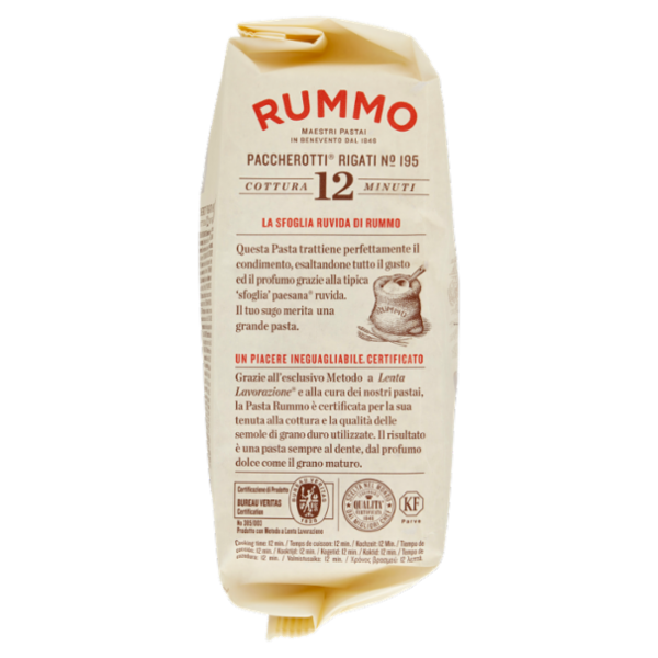 Rummo Le Leggendarie Paccherotti Rigati N° 195 500 g