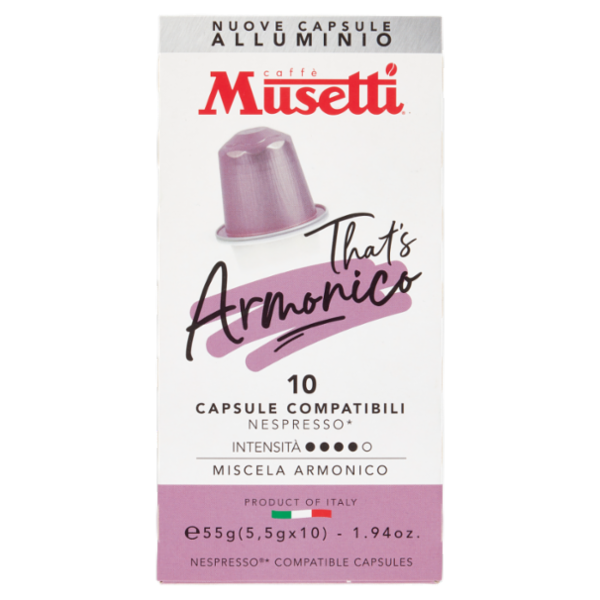 caffè Musetti That's Armonico 10 Capsule Compatibili Nespresso* 10 x 5,5 g