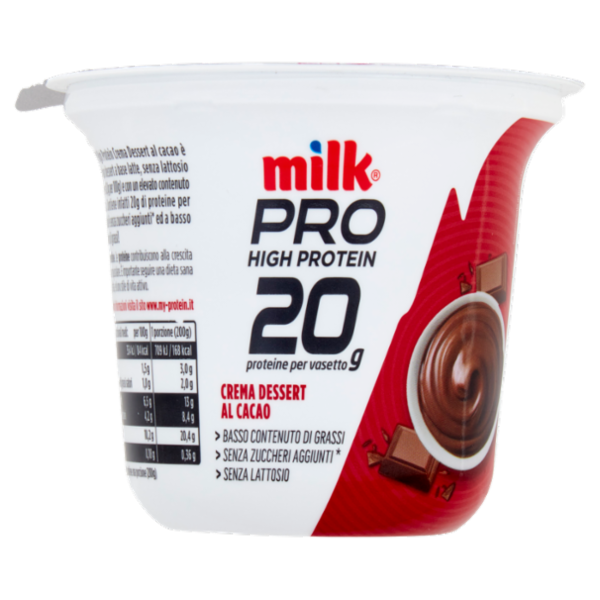 Milk Pro High Protein 20g Crema Dessert Cacao 200 g