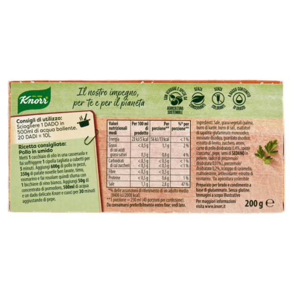 Knorr Dado Delicato 20 Dadi 200 g