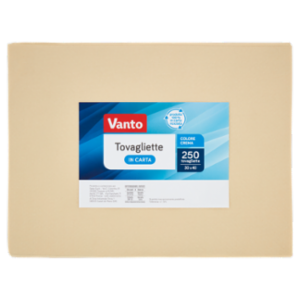 Vanto Tovagliette In Carta 1 Velo 30x40 Cm Crema 250 Pezzi