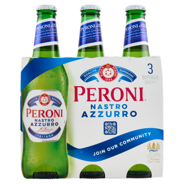 Peroni Nastro Azzurro Birra 3 x 33 cl