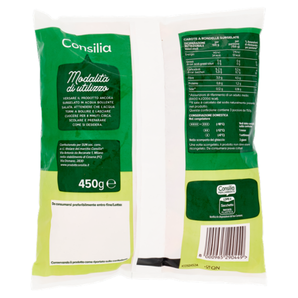 Consilia Carote a Rondelle Surgelate 450 g