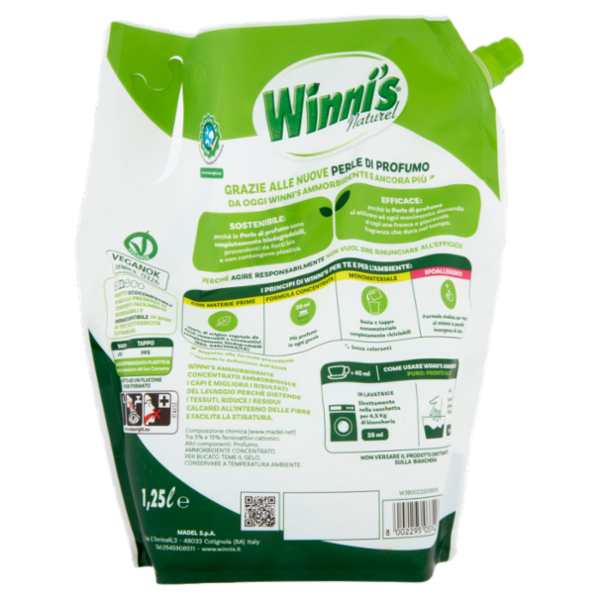 Winni's Naturel Ammorbidente Concentrato Fiori Bianchi pouch 50 Lavaggi 1,25 l