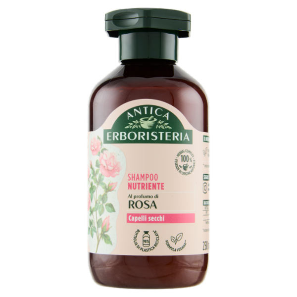Antica Erboristeria Shampoo Nutriente al profumo di Rosa Capelli secchi 250 ml