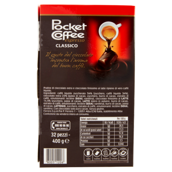 Pocket Coffee espresso Classico 32 pezzi 400 g