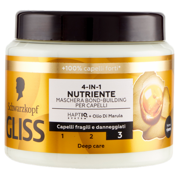 Gliss 4-in-1 Nutriente Maschera Bond-Building per Capelli 400 ml